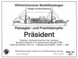 Passagier- und Frachtdampfer Präsident, Möwe-Verlag 1077, ANGEBOT