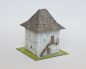 Preview: Glockenturm mit Schindeldach (18. Jh.) + Renaissance-Getreidespeicher (ex. Wohnhaus) aus Zemianske Kostolany (Slowakei) 1:120