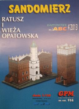 Rathaus und Opatowska-Turm aus Sandomierz / Polen 1:150