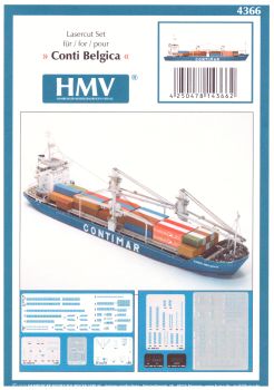 LC-Reling- und Detailsatz für Container Motorfrachter Conti Belgica (1978) 1:250 (4366)