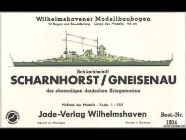 Schlachtschiff Scharnhorst / Gneisenau der deutschen Kriegsmarine 1:250