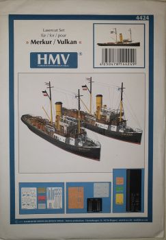 LC-Reling-/Detailsatz für zwei Seeschlepper Merkur und Vulkan (beide aus dem Jahr 1913) 1:250 hmv-Verlag