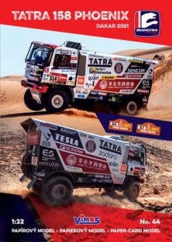 Rallye-Fahrzeug Tatra 158 Phoenix Buggyra Rallye Dakar 2021 (mit 2 optionalen Startnummern) 1:32
