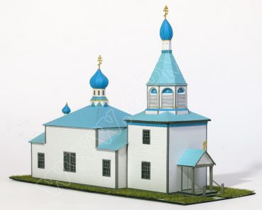 orthodoxe Pfarrkirche der Himmelfahrt der Jungfrau Mariain Kenai, Peninsula Borough, Alaska, USA 1:100 inkl. LC-Satz