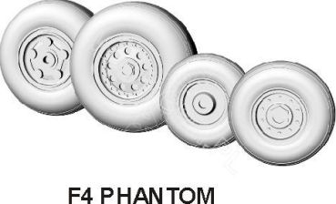 Resine-Radsatz für F4 Phantom
