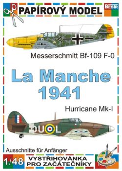 La Manche 1941 Messerschmitt Bf-109 F-0 und Hawker Hurricane Mk. I 1:348 einfach