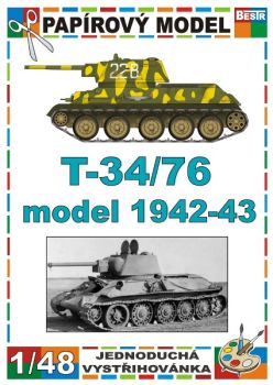sowjetischer Panzer T-34/76 (Baureihe 1942-43) 1:48 einfach