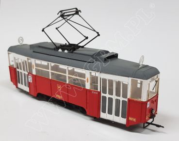 polnische Straßenbahn des Typs Konstal 5N oder 5ND 1:87 (H0) Ganz-Lasercut-Modell, extrem