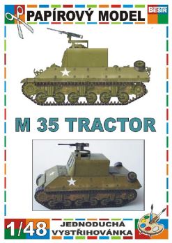 M35 Artillerie-Tractor (Prime Mover) mit einer vollständig geschlossenen Kabine 1:48 einfach