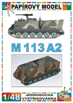 leicht gepanzerter amphibischer US-Mannschaftstransporter M113 A2 1:48 einfach