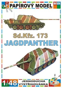 Sd. Kfz. 173 Jagdpanther mit (Seitennummer 202) Streifen-Tarnbemalung 1:48 einfach