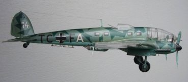 Deutsches Kampfflugzeug Heinkel He-111 1:33 Erstausgabe, deutsche Anleitung