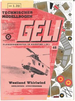 englischer Hubschrauber Westland Whirlwind Spanischer Luftwaffe (Erstausgabe) 1:33 deutsche Anleitung