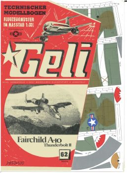 Amerikanisches Erdkampfflugzeug Fairchild A-10 Thunderbolt II (Erstauflage) 1:33 deutsche Anleitung