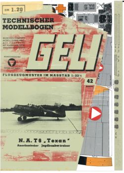 US-Jagdbombentrainer N.A. T6 Texan Österreichischer Luftwaffe (Erstausgabe) 1:33 glänzender Silberdruck, deutsche Anleitung