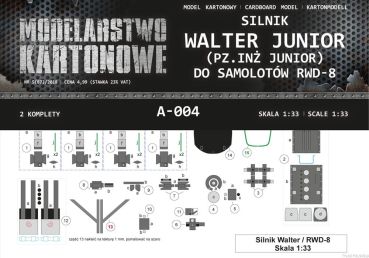 2 Flugzeugtriebwerke Walter Junior (Pz. Inz Junior) für RWD-8 1:33 übersetzt