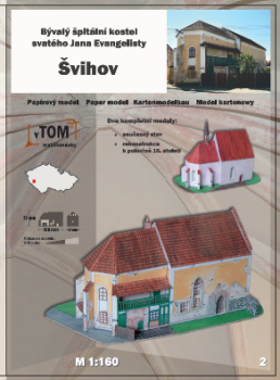 2 Modelle Spital-Kirche des hl. Johannes (Evangelist) Svihov/Tschechien 1:160 (N)