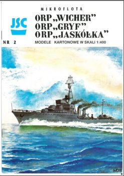 ORP Gryf, ORP Wicher & ORP Jaskolka (1939) 1:400 Erstausgabe