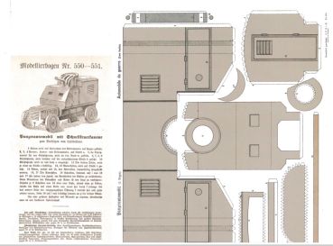 Erhardts Panzerautomobil mit Schnellfeuerwaffe zum Verfolgen von Luftballons (Reprint)