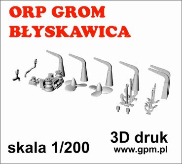 3D-Zurüstsatz für ORP Grom / ORP Blyskawica 1:200