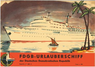 FDGB-Urlauberschiff der Deutschen Demokratischen Republik DDR "Fritz Heckert" 1:200 äußerst selten