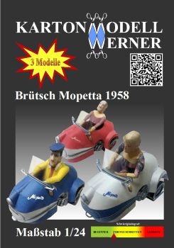 3 Modelle Brütsch Mopetta 1958 1:24 deutsche Anleitung