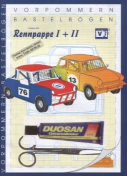 4 DDR-Pkw Trabant (601 universal, P 50 Limousine, 2x "Rennpappe" ) 1:24 deutsche Anleitung