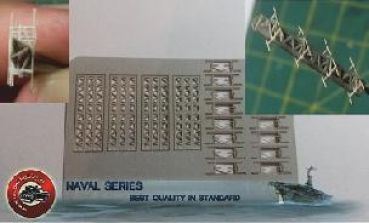 4 Lasercut-Radarantennen Type 13 Japanischer Marine 2.WK 1:200 präzise³
