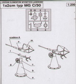 4 Stck.  1x2cm Typ MG C/30 1:200 Lasercut