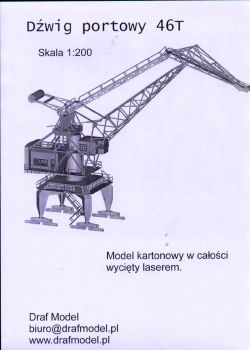 46-Tonnen Hafenkran 1:200 Ganz-Lasercut-Modellbausatz