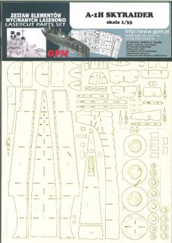 Spanten-/Rad-/Detailsatz für Träger-Stürztorpedobomber Douglas A-1H Skyraider 1:33 (GPM 572)