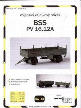 Anhänger BSS PV 16.12A Tschechischer Armee 1:32
