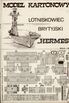 Britischer Flugzeugträger HMS Hermes 1:400