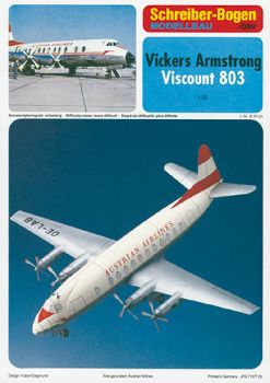 Britisches Verkehrsflugzeug Vickers Armstrong Viscount 803 1:50 deutsche Anleutung