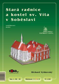 Buch Das Papierreich von Richard Vyskovsky + Altes Rathaus und Kirche des Hl. Veit Sobeslav/Sobieslau 1:160
