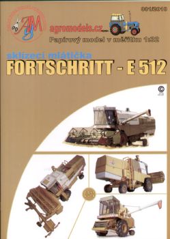 DDR-Getreidemähdrescher Fortschritt E-512 + Anhänger 1:32