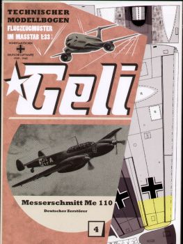 deutscher Zerstörer Messerschmitt Me 110 1:33 deutsche Anleitung