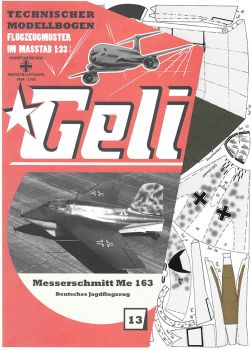 Deutsches Jagdflugzeug Me 163 1:33 deutsche Anleitung
