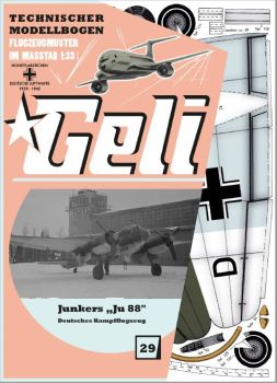 deutsches Kampfflugzeug Junkers Ju 88 1:33 deutsche Anleitung