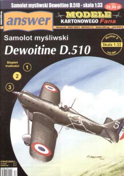 Dewoitine D.510 der Groupe de Chasse II/1 (1936) 1:33