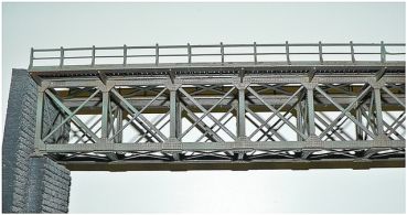 Eisenbahnbrücke 1: 87 (HO) Ganz-Lasercut-Präzisions-Kartonmodellbausatz