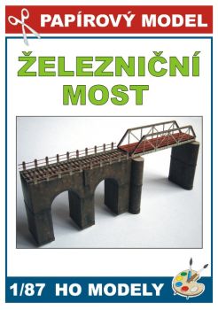 Eisenbahnbrücke mit zwei Bögen und einer längeren Trägerfahrbahn 1:87