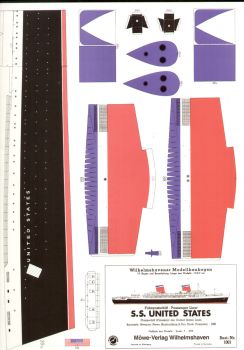 Fahrgastschiff s.s. UNITED STATES (Bj.1950) 1:250