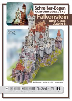 Burg Falkenstein bei Pfronten im Allgäu (Projekt von Ludwig den II. von Bayern), 1:250