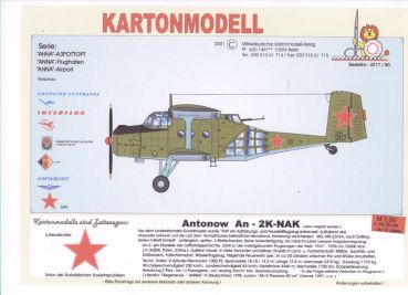Feuerleitflugzeug Antonow AN-2K-NAK 1:50 deutsche Anleitung