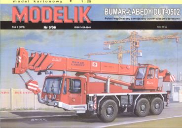 Feuerwehr-50-Tonnen Teleskopkran Bumar-Labedy DUT-0502 1:25 Offsetdruck, übersetzt