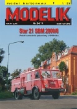 Feuerwehrauto Star 21 SBM (Ruda Slaska / Ruda, 1958) 1:25 Offsetdruck
