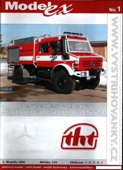 Feuerwehrfahrzeug Mercedes-Benz UNIMOG U5000 CAS 24 DOKA zur Bekämpfung von Waldbränden 1:32