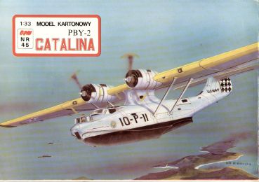 Flugboot Consolidated PBY-2 Catalina 1:33 glänzender Silberdruck