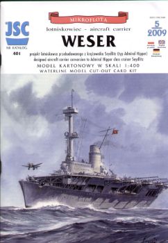 Flugzeugträger-Projekt WESER (umgebaute Seydlitz, 1944) 1:400